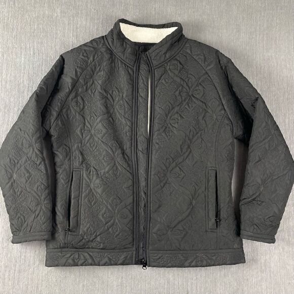 ALPS Black Quilted Fleece Lined Jacket Women’s Size Small EUC - Picture 2 of 9
